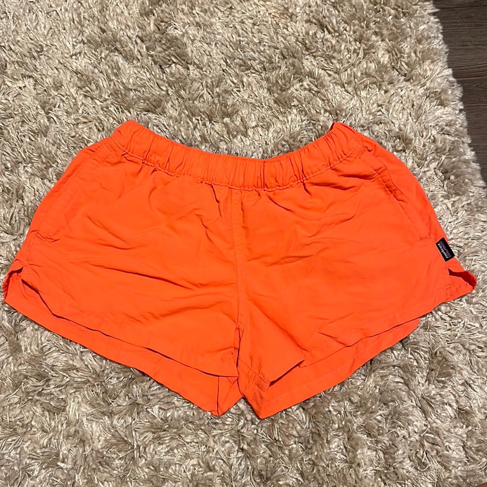 Patagonia orange shorts